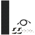 Zamp Solar OBSIDIAN® SERIES 90 Watt Long Solar Panel Kit AirStream Curved Roof Feet - ZSK1010